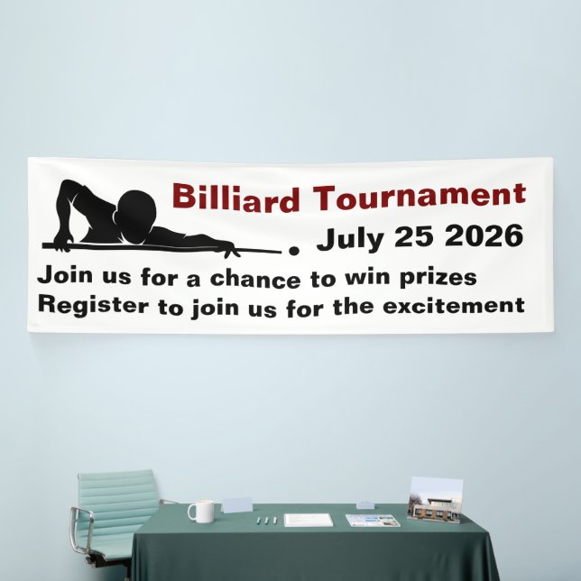 Billiards Snooker Tournament Promotional Banner (Tradeshow)