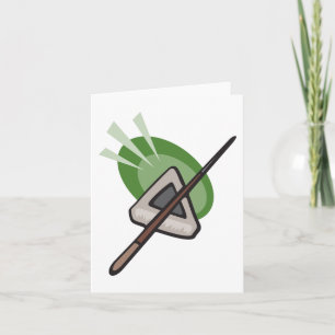 Billiards Triangle and Cue Stick Card