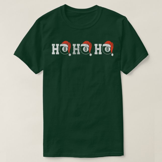 Billiards Vintage Christmas T-Shirt (Design Front)