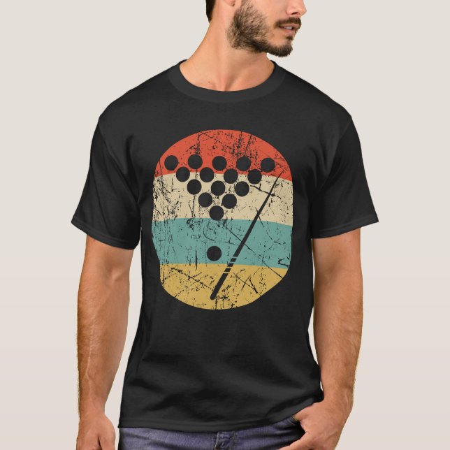 Billiards Vintage Retro Pool T-Shirt (Front)