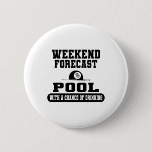 Billiards Weekend Forecast Billiard Pool Players F 6 Cm Round Badge