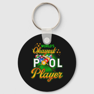 Billiards Worlds Okayest Pool Player 1 Key Ring