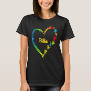 Billie autism awareness heart puzzle idea 2020 T-Shirt