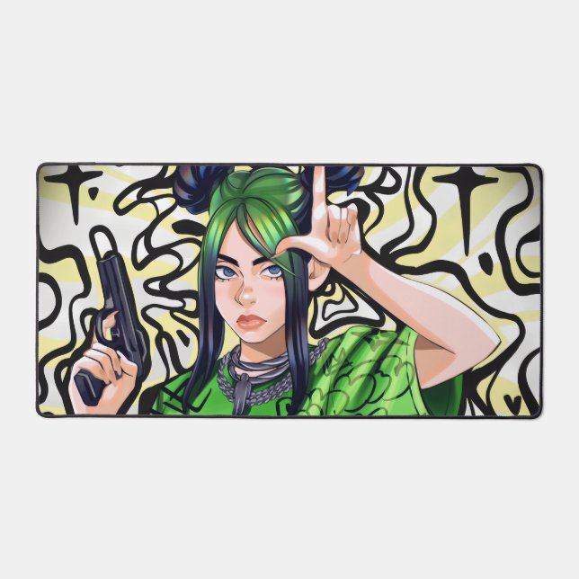  Billie Eilish – Urban Art Mouse Pad (Front)