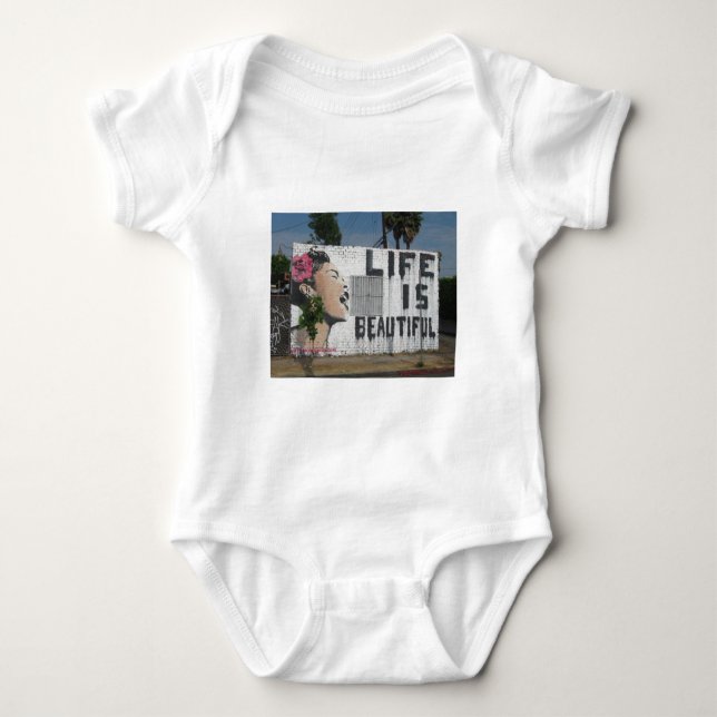 Billie Holiday Street Art Baby Bodysuit (Front)