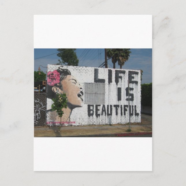 Billie Holiday Street Art Postcard (Front)