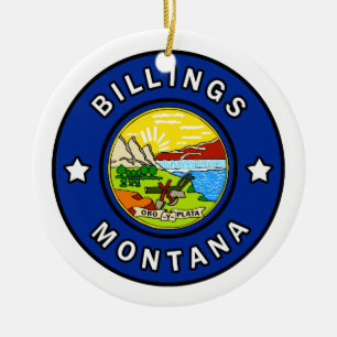 Billings Montana Ceramic Tree Decoration