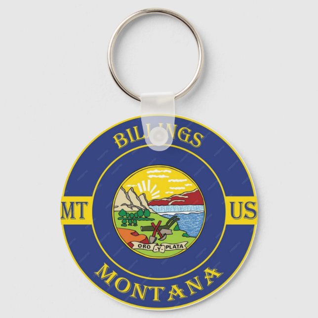 Billings Montana Key Ring (Front)
