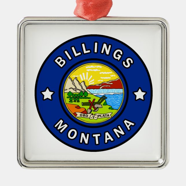 Billings Montana Metal Tree Decoration (Front)