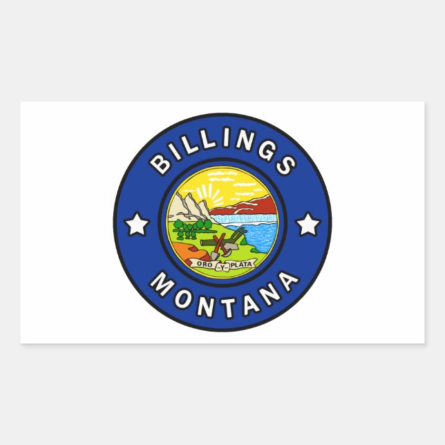 Billings Montana Rectangular Sticker (Front)
