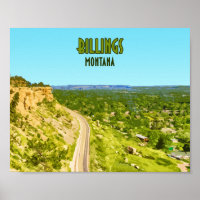 Billings Montana Rim Rocks Vintage