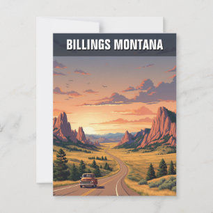Billings Montana Travel Postcard