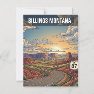Billings Montana Travel Postcard