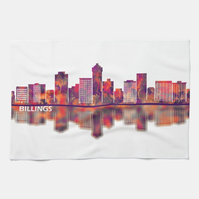 Billings Skyline Tea Towel (Horizontal)