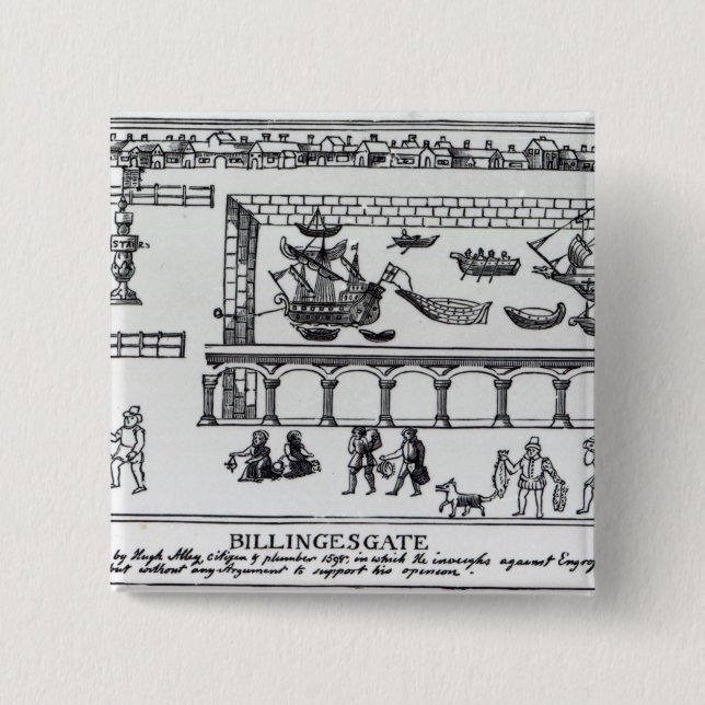 Billingsgate Market 15 Cm Square Badge (Front)
