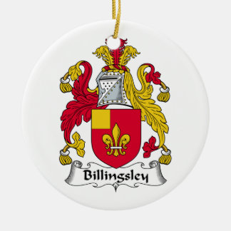 Billingsley Family Crest Ceramic Tree Decoration