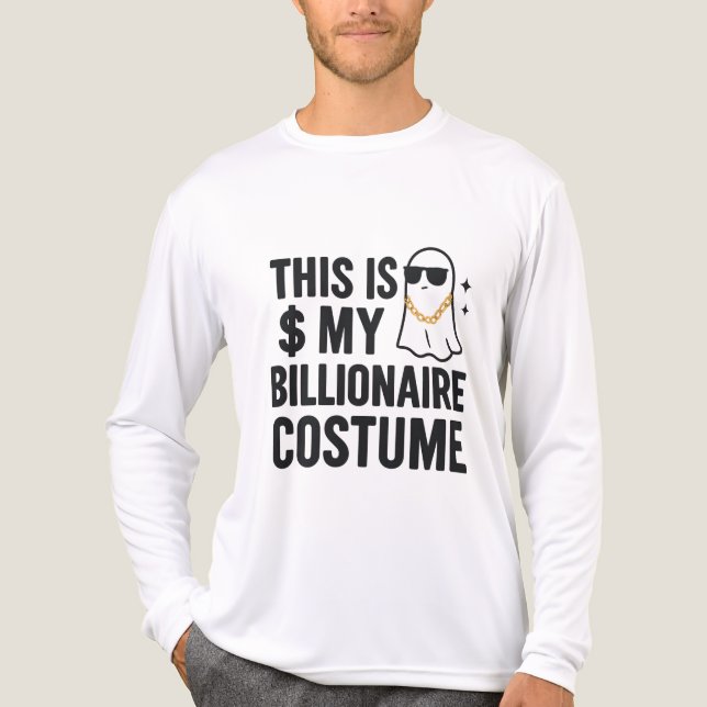 Billionaire Ghost Funny Halloween Costume Tri-Blend Shirt (Front)
