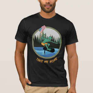 Billionaire Tech Mogul Alien Riding Hydrofoil T-Shirt