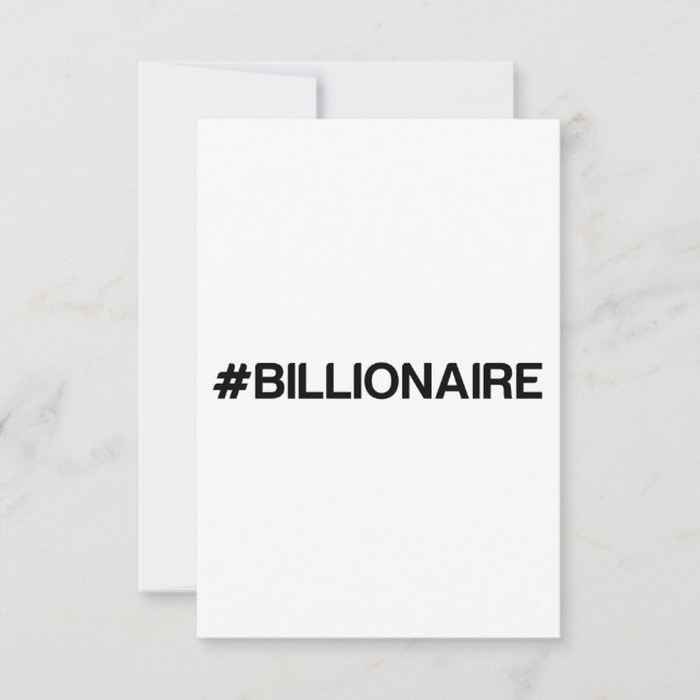 BILLIONAIRE THANK YOU CARD (Front)