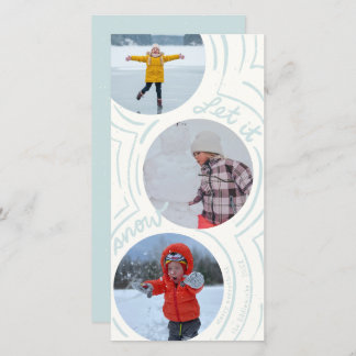 Billowy Snow- Tall Holiday Photo Card