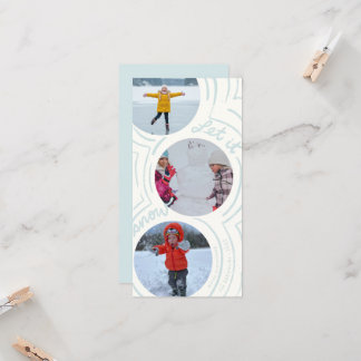 Billowy Snow- Tall Holiday Photo Card