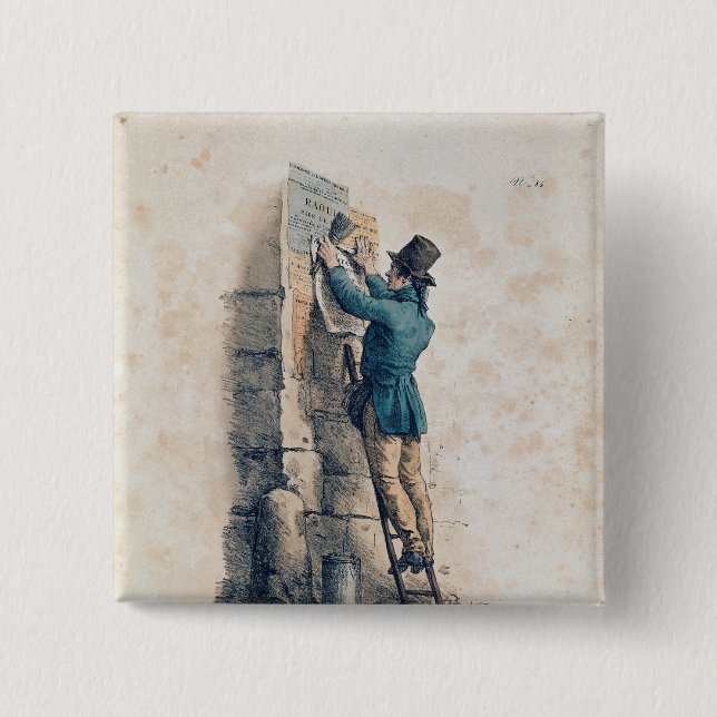 Billposter 15 Cm Square Badge (Front)