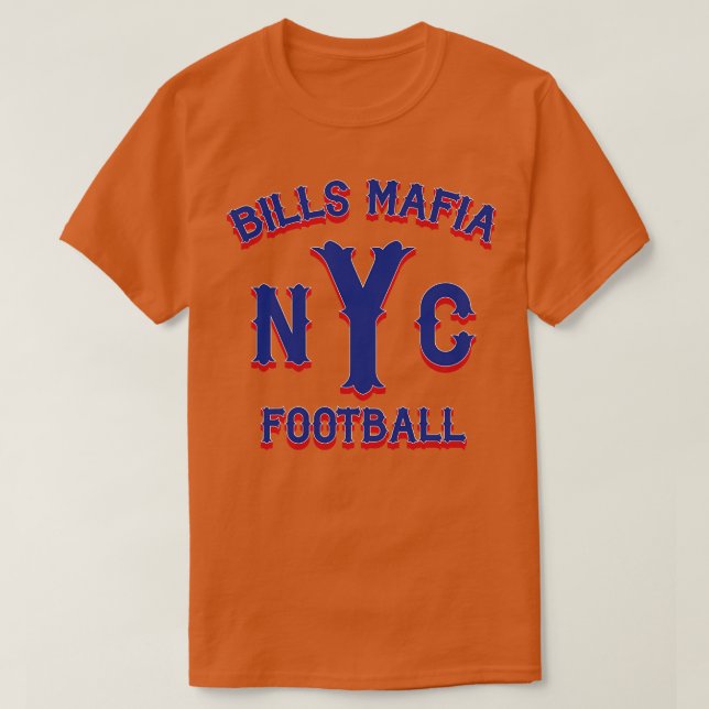 Bills Mafia NYC  Blue T-Shirt (Design Front)