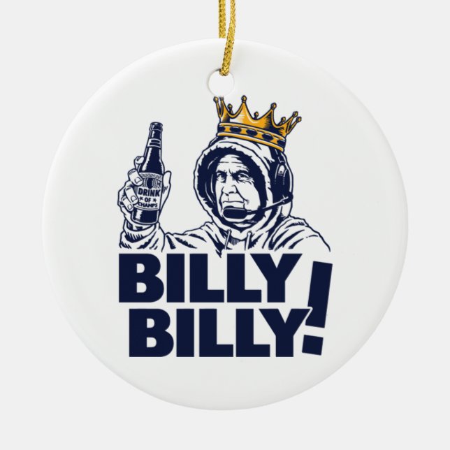 Billy Billy! King Ceramic Tree Decoration (Front)