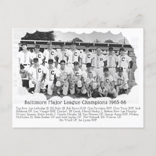 BILLY BIRKS 1965-66 BASEBALL - Postcar Postcard