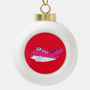 Billy Blue Christmas Collection Daisy! Ceramic Ball Christmas Ornament