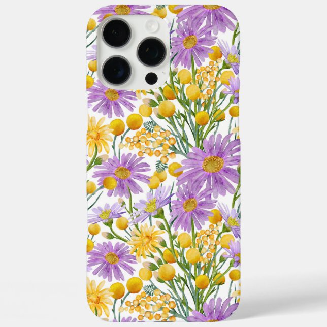 Billy Buttons And Daisy Floral Blooms  Case-Mate iPhone Case (Back)