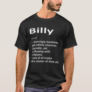 Billy Definition Personalized Name Funny Birthday  T-Shirt