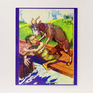 billy goat gruff and troll jigsaw puzzle
