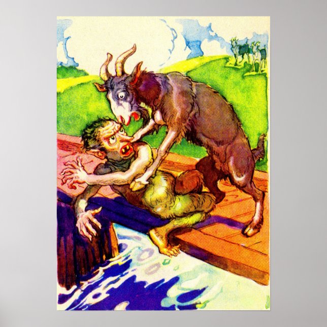billy goat gruff and troll poster (Front)