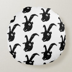 Billy Goat Potato Print Round Cushion