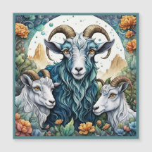 Billy Goats Gruff Magnetic Card