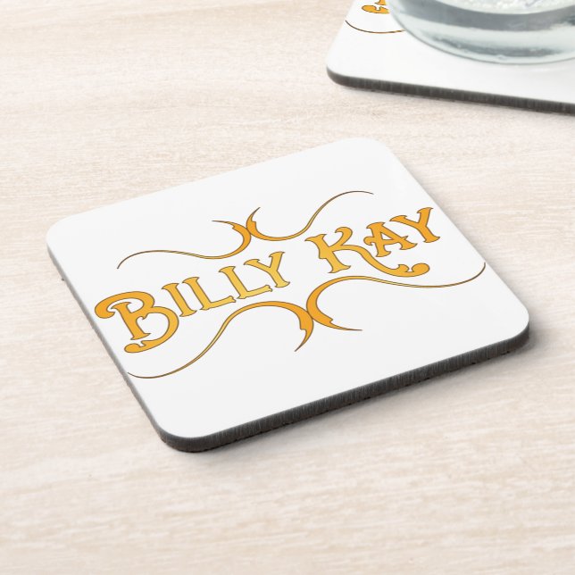 Billy Kay Yellow Logo Beverage Coasters (Left Side)