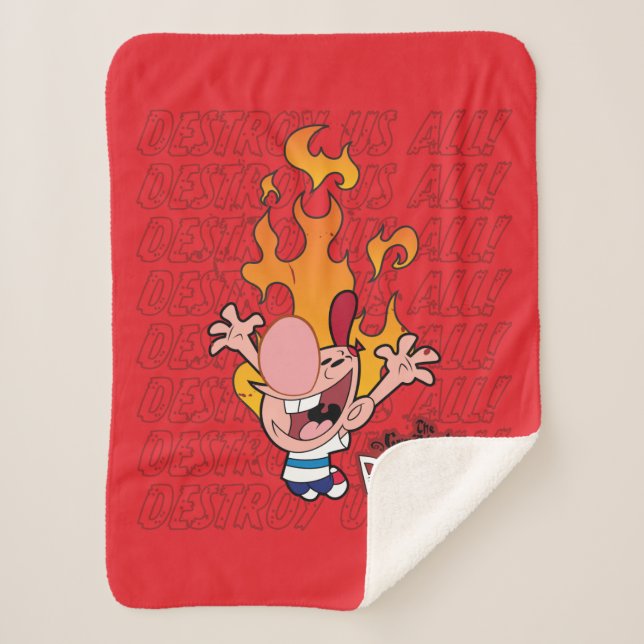 Billy & Mandy - Destroy Us All Sherpa Blanket (Front)