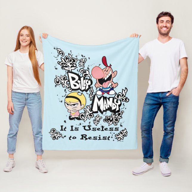 Billy & Mandy - Useless to Resist Fleece Blanket (In Situ)