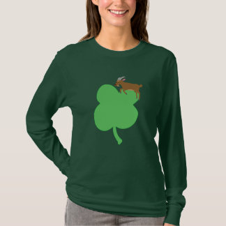 Billy Swags St. Patricks Day Goat Themed Long  T-Shirt