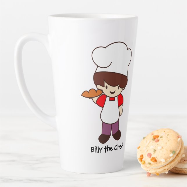 Billy the Chef Masterchef Print Latte Mug (In Situ)