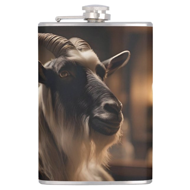 Billy the Kid: A Goat Walks into a Bar, Hip Flask (Front)