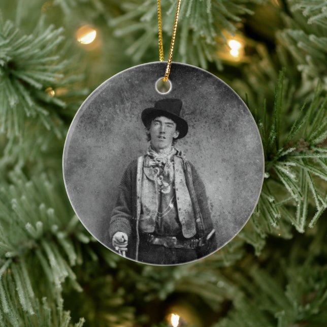 Billy The Kid, American Old West Outlaw Ceramic Tree Decoration (Tree)