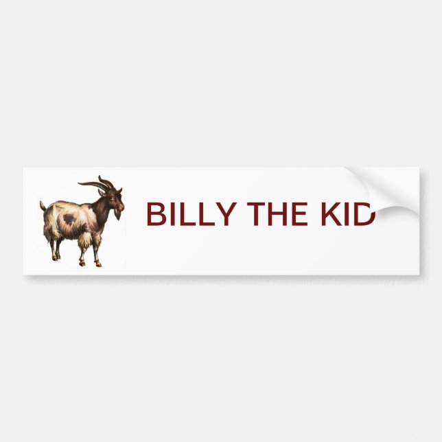 BILLY THE KID BUMPER STICKER (Front)