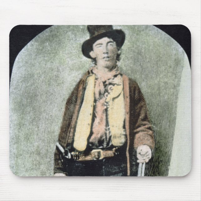 Billy the Kid (coloured engraving) Mouse Pad (Front)