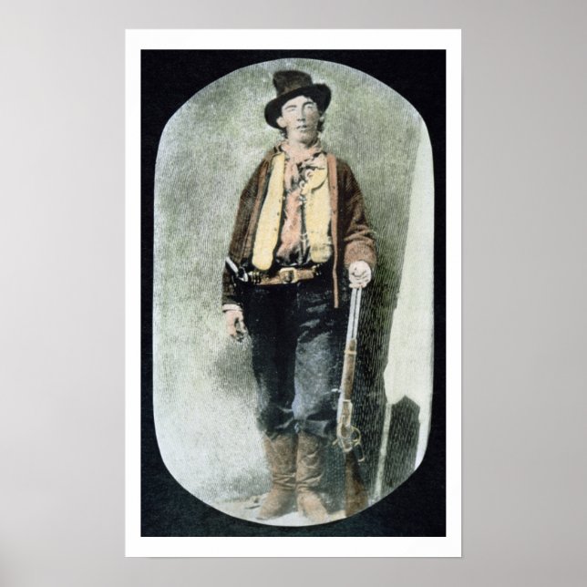 Billy the Kid (coloured engraving) Poster (Front)