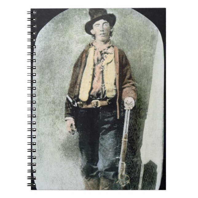 Billy the Kid (coloured engraving) Spiral Notebook (Front)