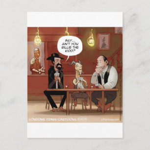 Billy The Kid? Funny Goat Cartoon Postcard