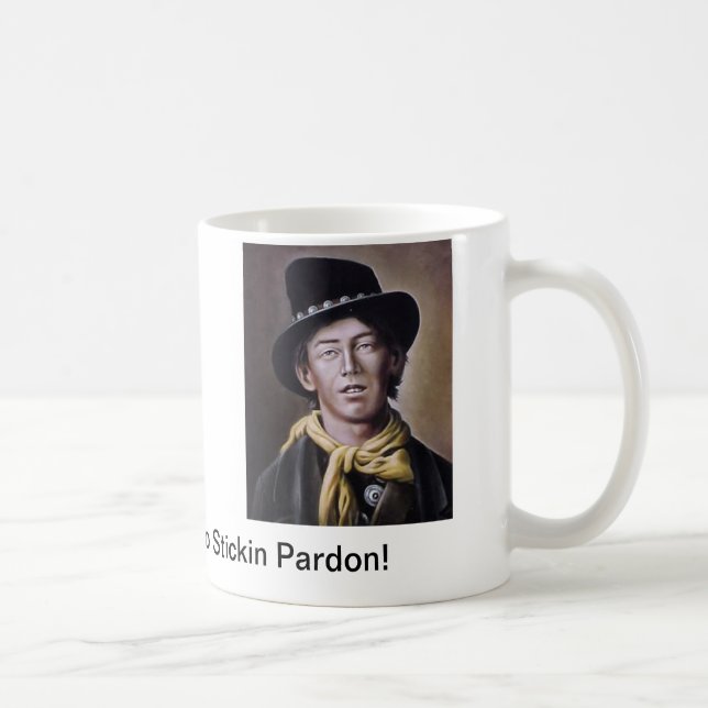 Billy the kid Mug with Pardon Quote (Right)