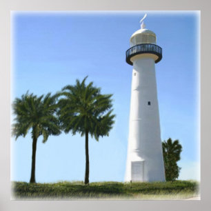 biloxi lighthouse poster